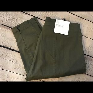 Olive Green Stretch Capris